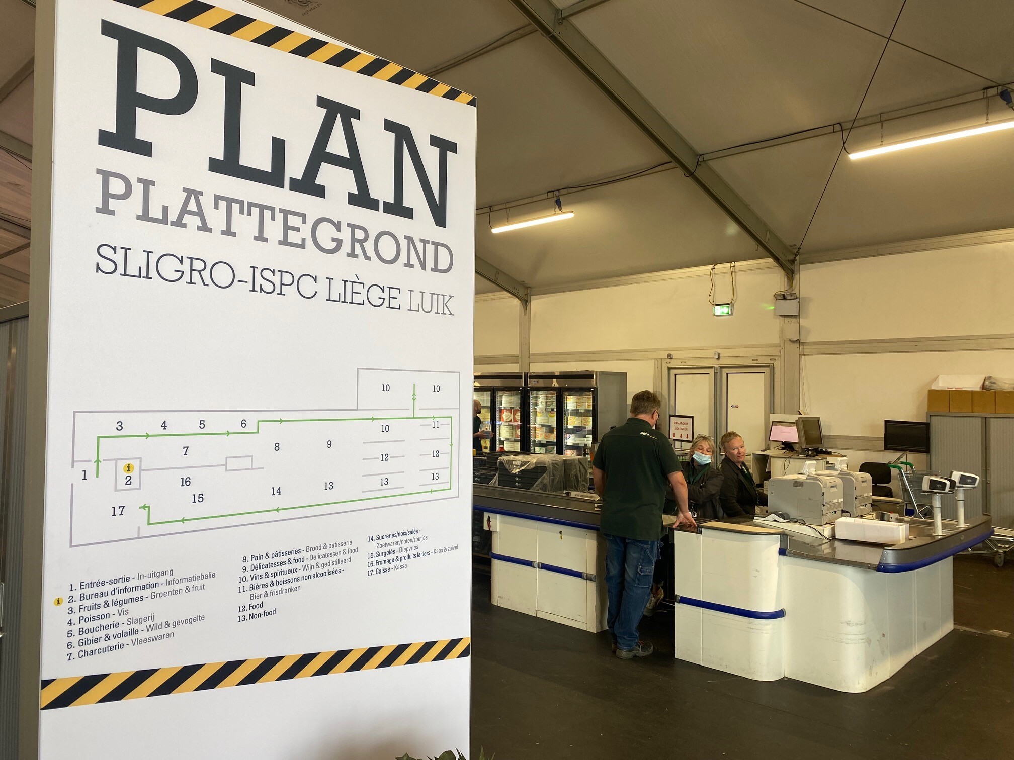 Plattegrond tijdelijke vestiging OBS Luik